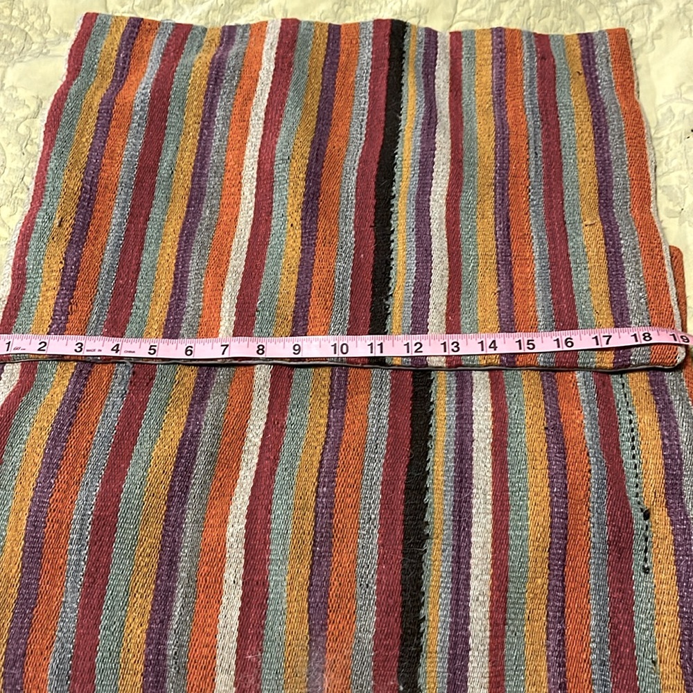 Pillow Covers (Inserts Not Included) x 2 Turkish Striped Wool Handmade